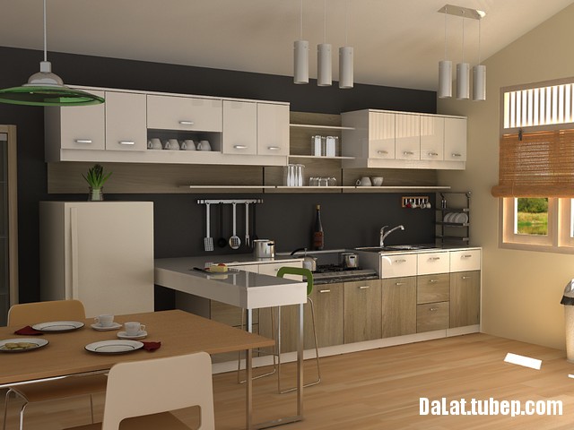 modern kitchen cabinets 35 Tủ bếp hiện đại gỗ MDF Acrylic + Laminate Úc   GLHDT03