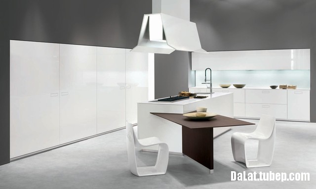 tu bep go cong nghiep 37 Tủ bếp gỗ Tecnolux chữ I có đảo bếp hiện đại   DLCNT03